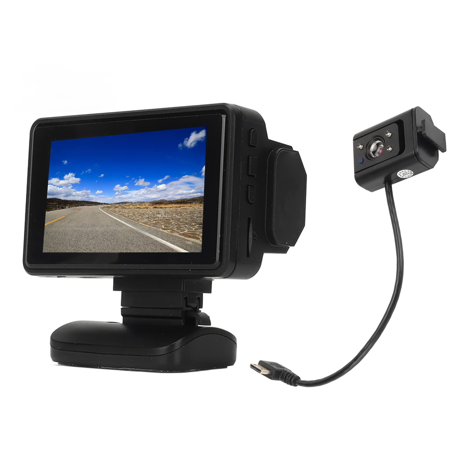 Front Rear Dash Camera, 3.0 Inches Car Dash Camera 1080P HD IR Night Vision Motion Detection Driving Recorder Loop Recording Car Dashboard Cam