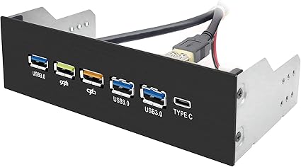 Amazon Easydiy Usb 3 0 3ポート Usb タイプc 1ポート5 25インチフロントパネルusbハブ pinコネクタ メタルフロントパネル Usbハブ 最大5gb S Qc3 0 Usb急速充電器 急速充電 スマホ タブレット Android Galaxy S8 Xperia Zenfone 他対応 Easydiy