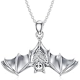 Sonouli Lab Grown Diamond Bat Necklace Diamond Bat Pendant Necklace Gift for Women
