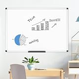VIZ-PRO Magnetic Whiteboard 120 x 90 cm 2 Pack with Tray Silver Frame view 9
