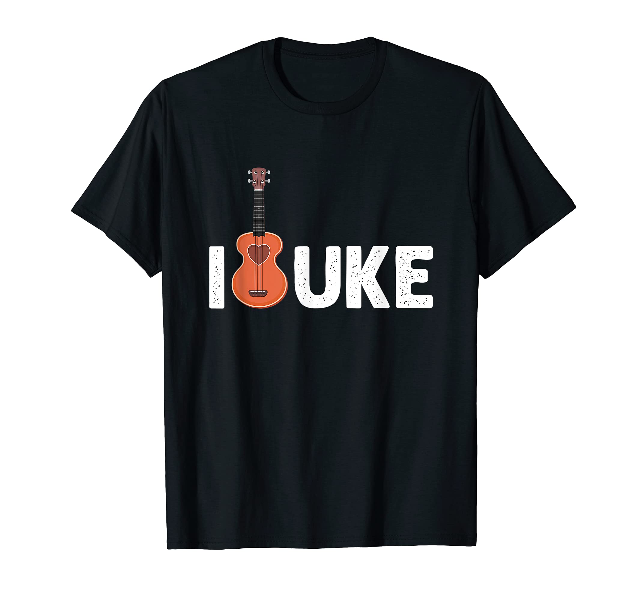 I Love Uke Heart Hawaiian Acoustic Musician Guitar Hawaii T-Shirt