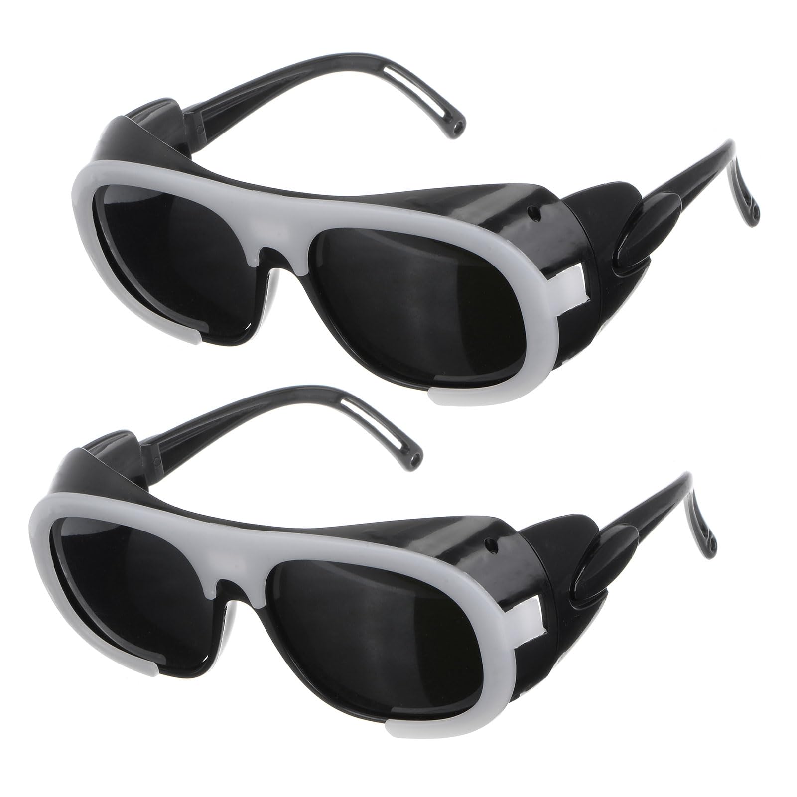 Uxcell 2pcs Protection Welding Glasses with Polycarbonate Black Lens Safety Goggles