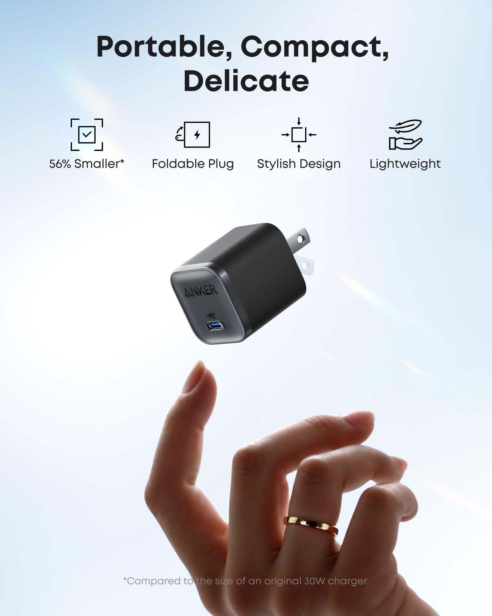 Anker Nano 45W Type C Charger Fast Charging, Compact and Foldable Plug USB C Charger Block for iPhone 17/16 Series, MacBook, Pixel 9, iPad, Samsung Galaxy S25 Ultra / S24 Series (6 ft Cable Included)