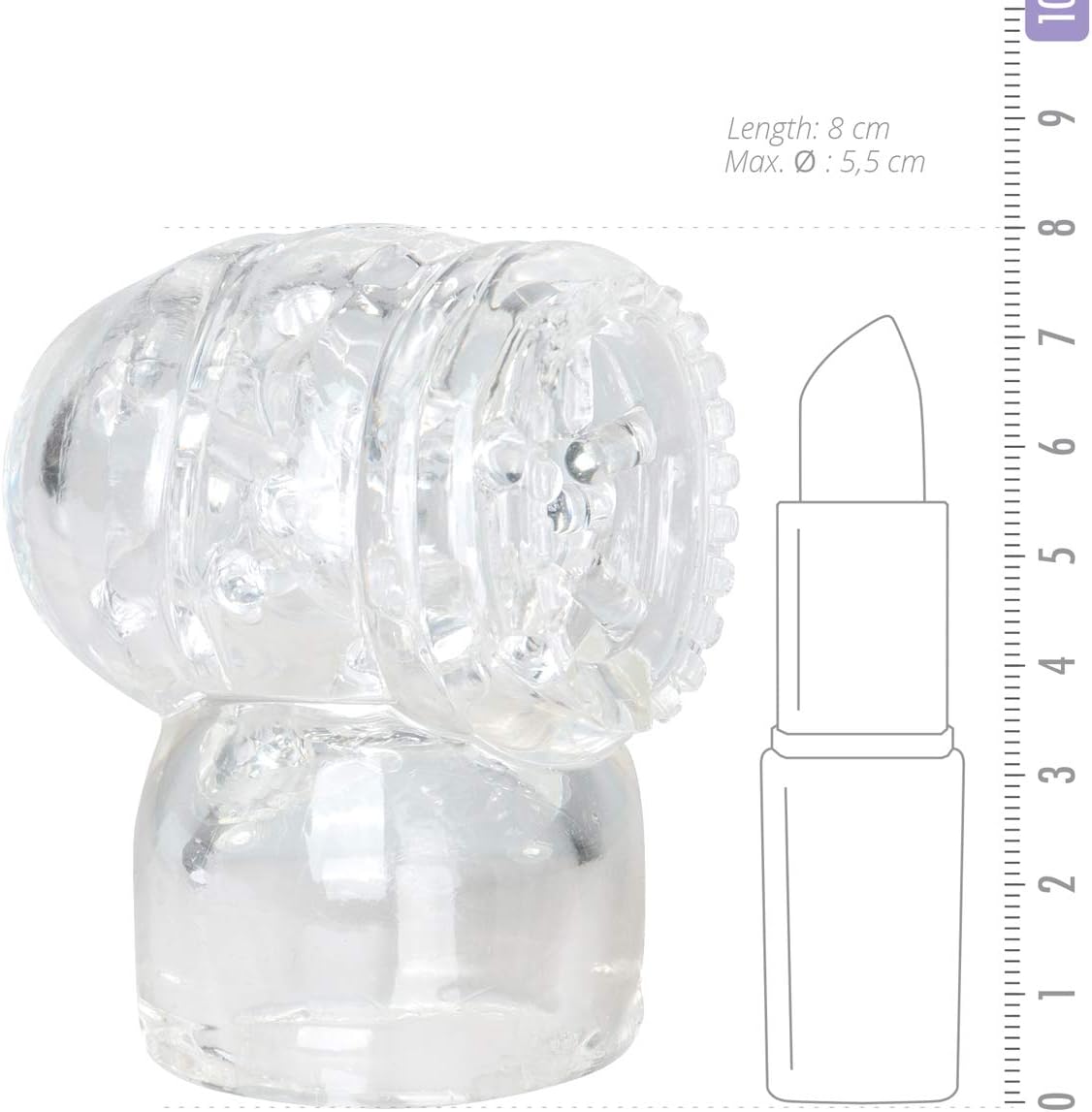 Easytoys Wand Collection Wand Attachment for Men, Clear - Image 5