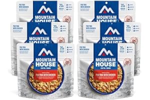 Mountain House Pad Thai with Chicken Freeze Dried Backpacking & Camping Food 6-Pack Gluten-Free