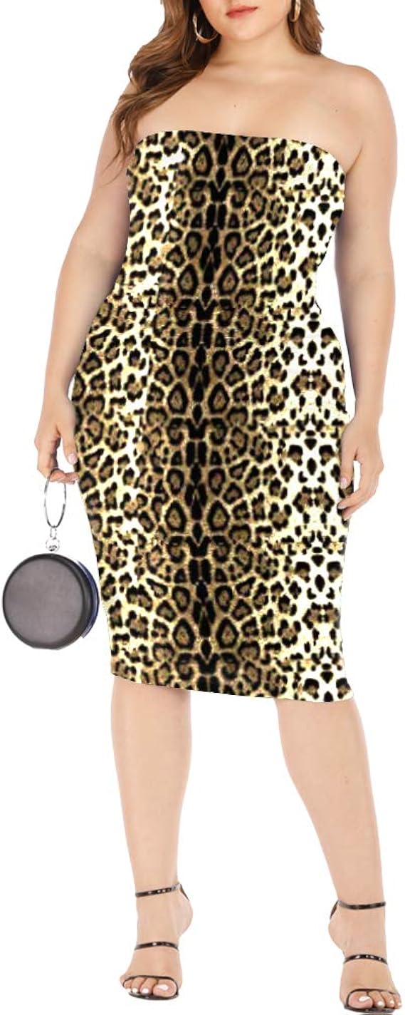 plus size strapless tube dress