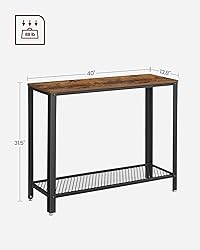 VASAGLE Console Table, 2-Tier Entryway Table with
