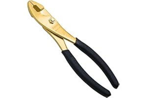 WEDO Brass Slip Joint Pliers 8", Adjustable Combination Pliers with Non-Slip Handle, Die-Forged, Corrosion Resistant