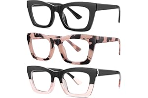 Okany Blue Light Blocking Glasses for Women Men Fashion Computer Screen Gaming TV Phones Anti Eyestrain & UV Glare Glasses 3 Pack