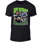 DTGVirgil Black Seattle Smith-Njigba Bootleg Style Throwback Style T-Shirt Men's Adult