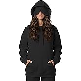 Ainangua Womens Oversized Pullover Essentials Hoodie with Eye Mask Comfor Airplane Mode Travel Office Vacation Sweatshirt