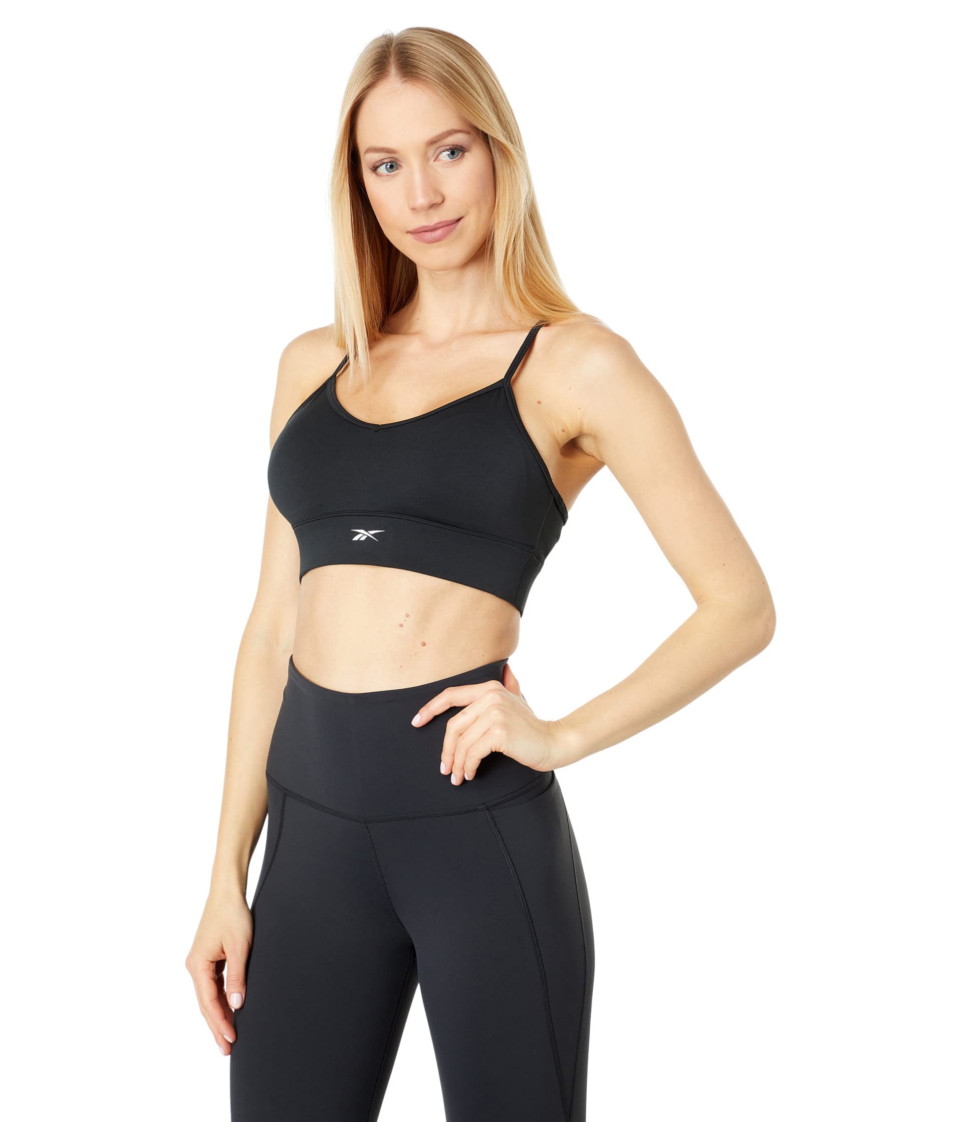 Photo 1 of Reebok Women's Standard Tri-Back Sports Bra, Light Support, Night Black, Large