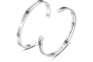 TONY & SANDY Cuff Bracelets for Women Teen Girls Best Friend Sister Mom Daughter Granddaughter Easter Birthday Mother's Day Christmas Stocking Stuffers for Teen Girls Women Jewelry