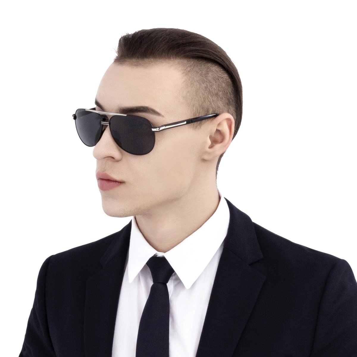 Zealme Polarized Fashion Aviator Anti Glare Pilot Driving Fashion Lightweight Durable Unbreakable Frame Cycling Fishing cycle Hiking Dark Sunglasses for Men Women (black) BM110