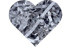 YHXKJ Crinkle Paper for Gift Box (1/2 LB) Crinkle Cut Paper Shred Filler,Shredded Paper Filler Packing Gift Wrap Easter Basket Grass Filler-Light Gray