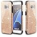 MEKO(TM) Galaxy S7 Case,Shiny Sparkles Glitter Bling Case -Built-in Glitter Firm Rubber Shock Absorbing Bumper Case for Samsung Galaxy S7-(Gold)