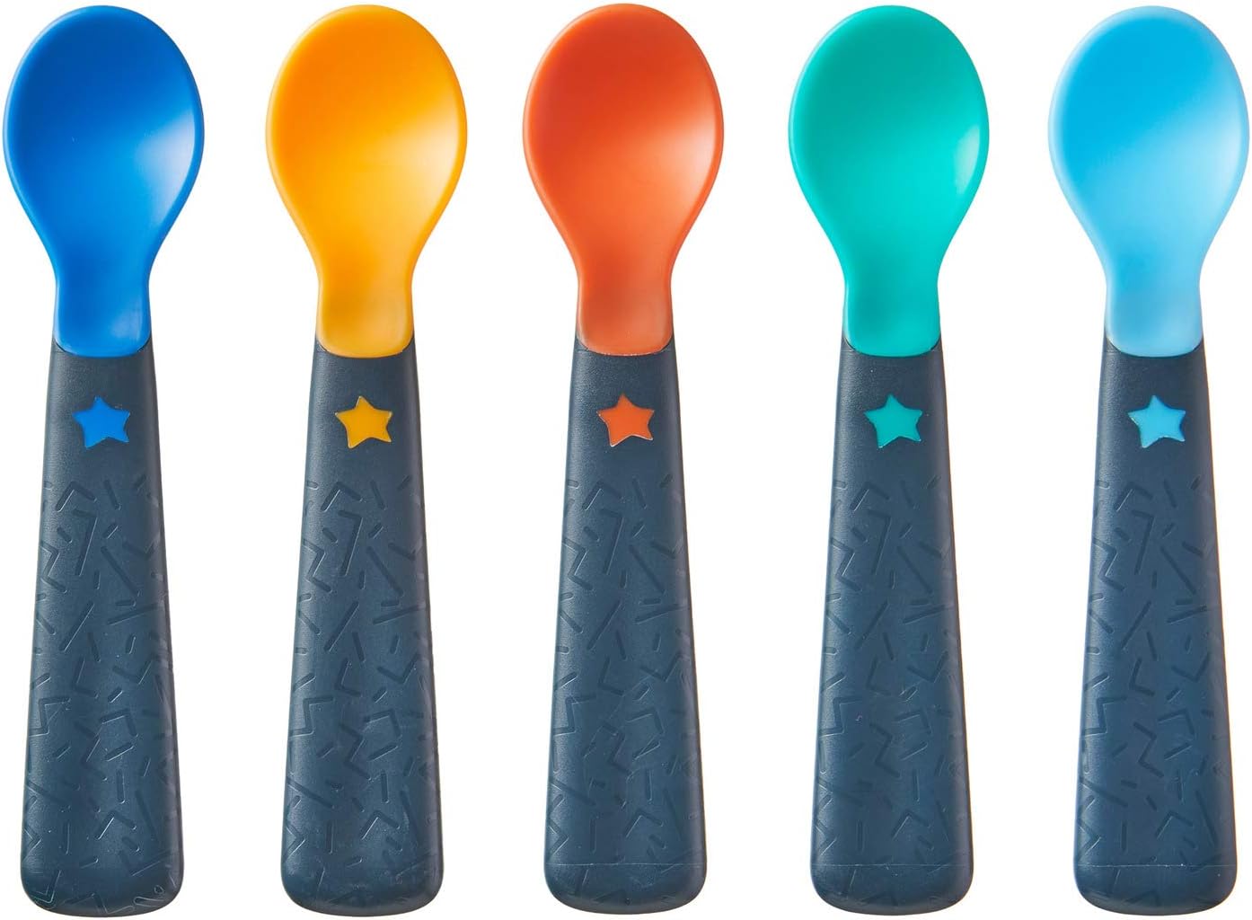 Tommee Tippee Easigrip Self-Feeding Weaning Spoons, for Babies 6m+, Pack of 5 Spoons with Easy to Hold Chunky Handles - Image 4