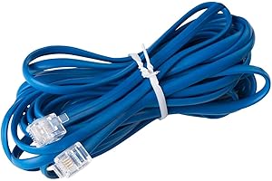 iSoHo Phones - Straight Phone Cord for Corded Landline Phones, Telephone Extension Land Line Cords, Easy to Use - for House, Home Office Telephone Cable Color - Classic Blue 25ft