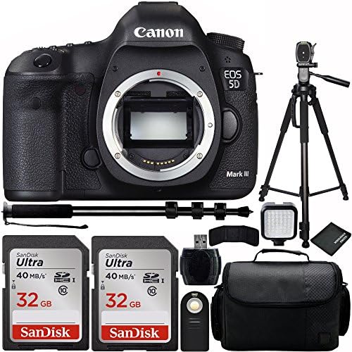 Canon EOS 5D Mark III DSLR Camera Body Bundle with Carrying Case and Accessory Kit (10 Items)