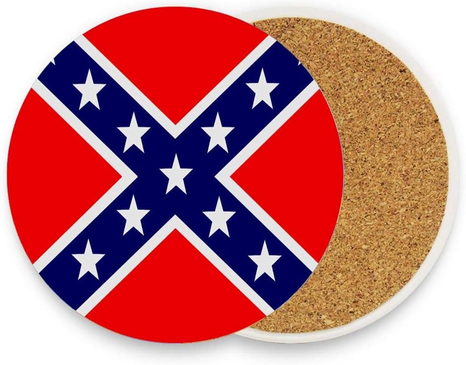 Eureka Flag2 Drink Coaster 4 Inch, Ceramic Coaster for Home Bar Kitchen Restaurant Cafe Wedding Supplies