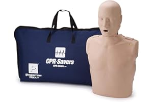 CPR Savers Prestan Professional Adult CPR Training Manikin with 2019 AHA Feedback Monitor, Medium Skin, PP-AM-100M-MS