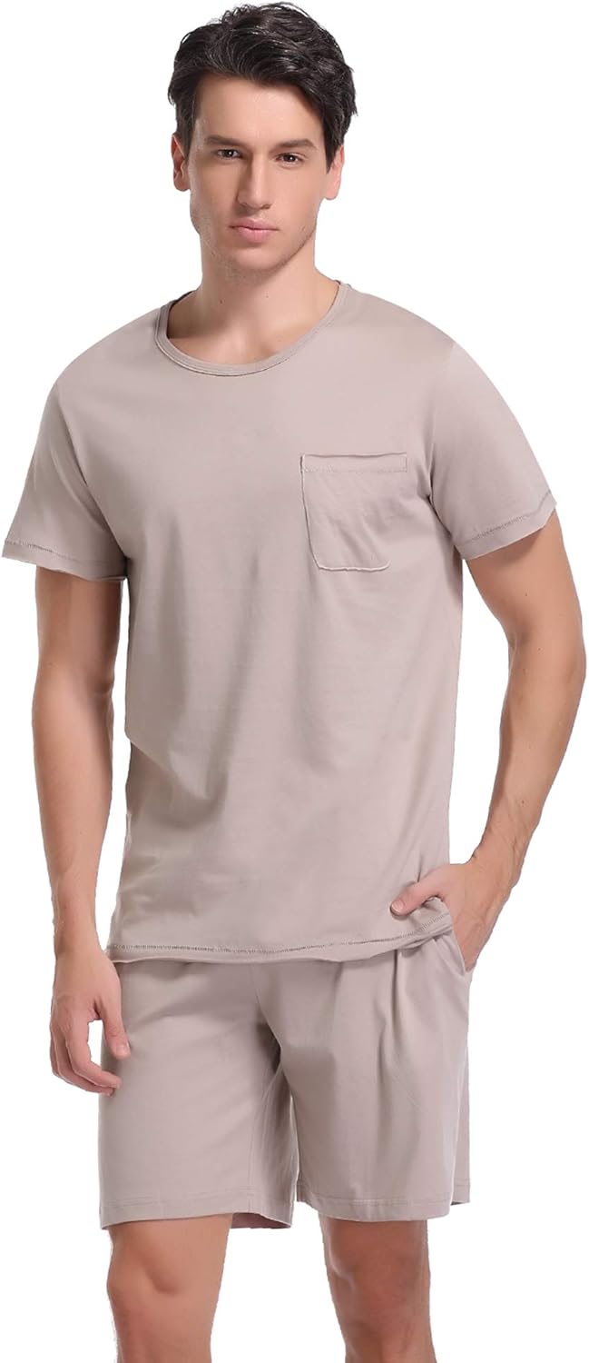 Aibrou Mens Pyjamas Sets 100 Cotton Loungewear Set Classic Striped Sleepwear Set Long Sleeve Warm Nightwear Pjs Winter Wear Clothing Accessories Sleep Lounge Urbytus Com