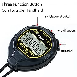 FCXJTU Digital Waterproof Stopwatch, No Bells, No