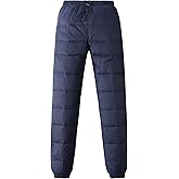 Gihuo Snow Pants Womens Winter Windproof Down Pants Warm Outdoor Ski Pants Padded Loose Ultralight Warm Trousers