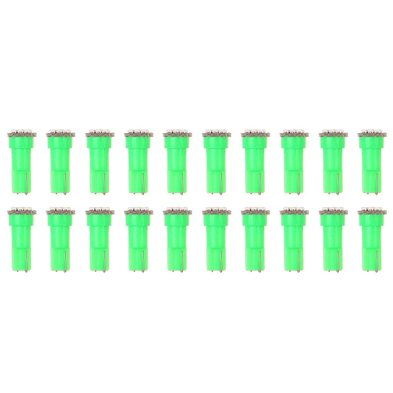 Photo 1 of 20x T5 17 74 73 Instrument Gauge Cluster Dash LED Bulbs Indicator Light (Green)