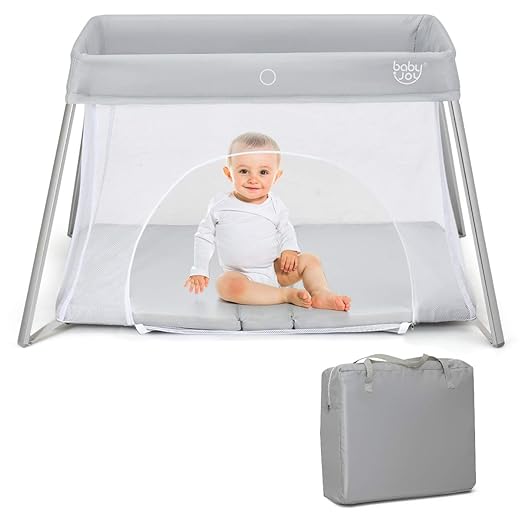 travel cot with zip opening