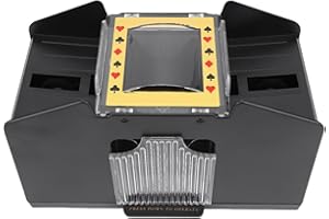 Yoidesu Automatic Card Shuffler and Dealer 2 in 1, 4 Decks Support 360 Rotating Dealing Machine for 8 Players, USB - C Rechar