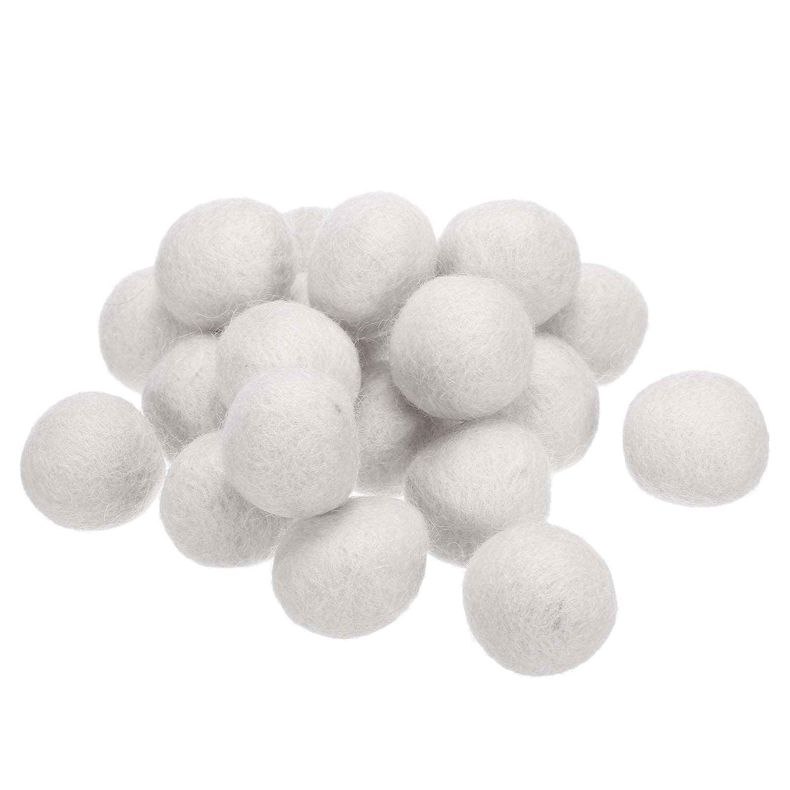 PATIKIL Wool Felt Balls Beads Wool Felting Pom 3cm 30mm White for Home Crafts Handcrafts Project DIY Pack of 20