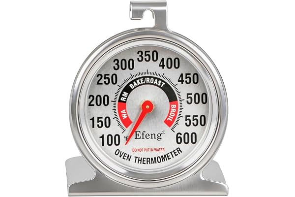 Efeng Large Dial Oven Thermometer for Gas & Electric Oven,Grill Cooking Safety Leave-in- NSF accurately Easy-to-Read Clearly
