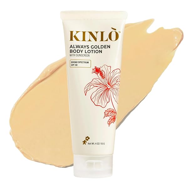 KINLO ALWAYS GOLDEN BODY LOTION | SPF 30, 4 FL OZ | REEF SAFE | FRAGRANCE-FREE BODY MOISTURIZER WITH SPF | BLACK OWNED SKINCARE | MADE IN USA