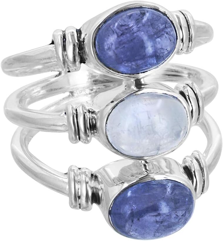 Robert Manse Designs Bali RoManse Tanzanite and Moonstone Sterling Silver Ring