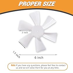 mankk 6" RV Vent Fan Blades D-Bore Fits For