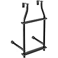 RecPro 48" 3-Step RV Ladder Extension – Lightweight Aluminum, Textured Steps, Hooks Onto Bumper Or Ladder, Silver Or Black