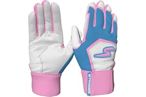 Stinger Sports Winder Series Batting Gloves - Baseball and Softball Gloves for Youth and Adults - Made with Ultra Soft, Breathable, Double-Stitched Cabretta Leather and Full 360° Elastic Wrist wrap