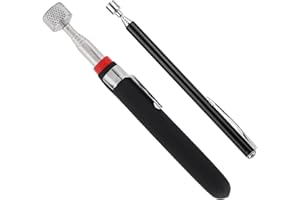 2pcs Telescopic Magnetic Pickup Tool Set, 2LB & 10LB Extendable Magnet Pick Up Stick with Pocket Clip Durable Retractable Mag