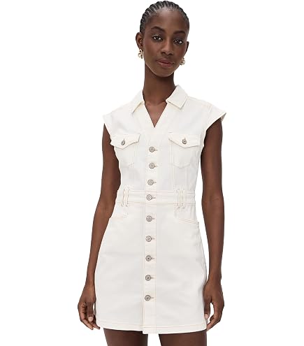 PAIGE Womens Jaxsyn Denim Dress with Jolene Pockets Kamilla 4 at Amazon Women's Clothing store