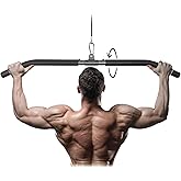 Homwiz 33in 37in 39in LAT Pulldown Bar Attachment, Swivel Wide Grip Gym Cable Machine Pull Down Bar for Bicep Curl Tricep Pre