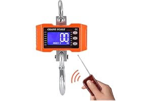 Hanging Scale 1000Kg 2200Lb, Digital Industrial Crane Scale, Heavy Duty Handheld Mini Crane Scale with Hooks and Accurate Sen