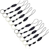 YOUOWO 10 Pcs Nylon Finger Short Lanyards With Circular Ring Detachable,For USB Flash Drive Cell Phone Key Ipod Mp3 Mp4 ID Card Badge Small Electronic Devices