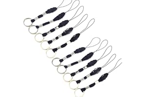 YOUOWO 10 Pcs Nylon Finger Short Lanyards With Circular Ring Detachable,For USB Flash Drive Cell Phone Key Ipod Mp3 Mp4 ID Card Badge Small Electronic Devices