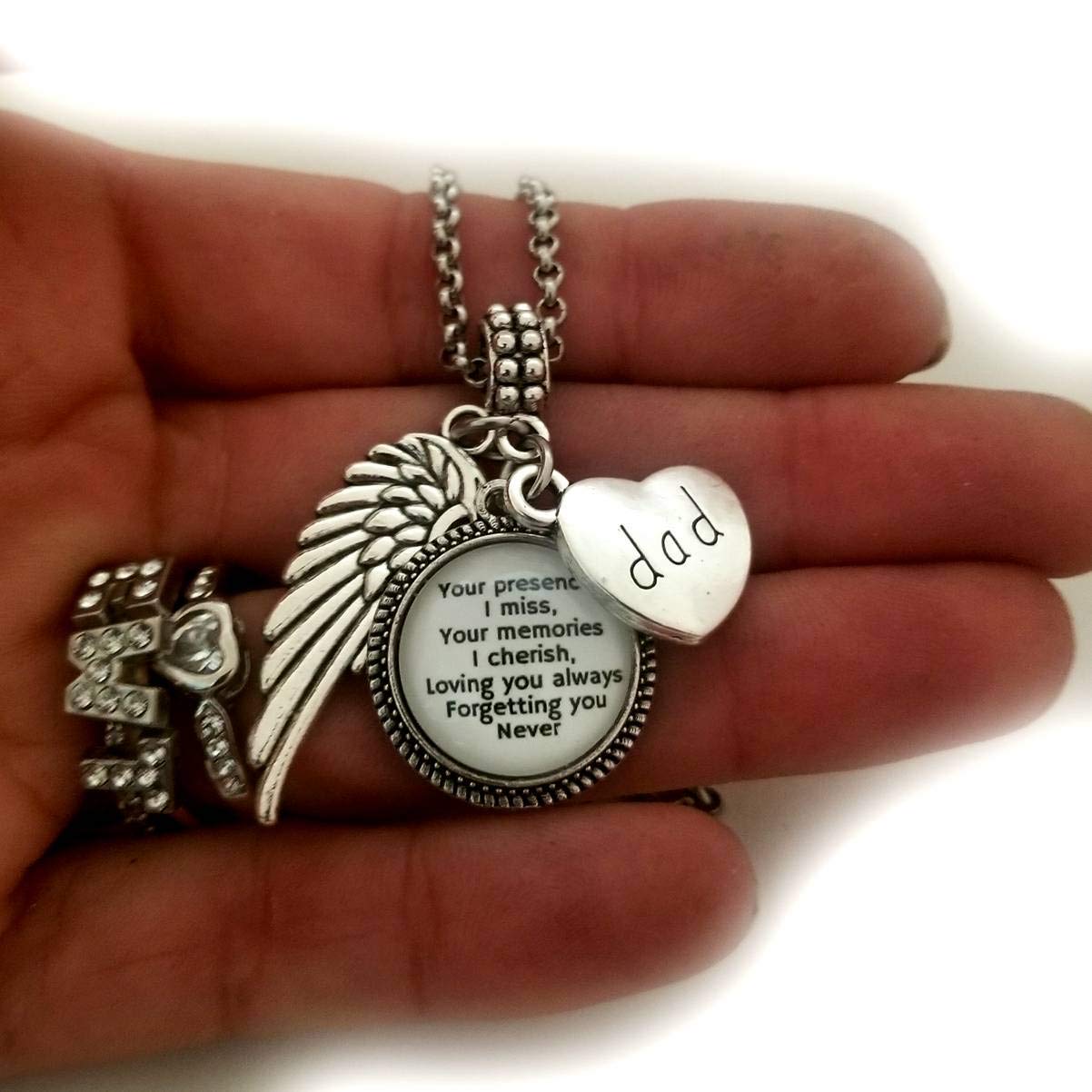 Dad Memorial Gift, Charm with Bracelet