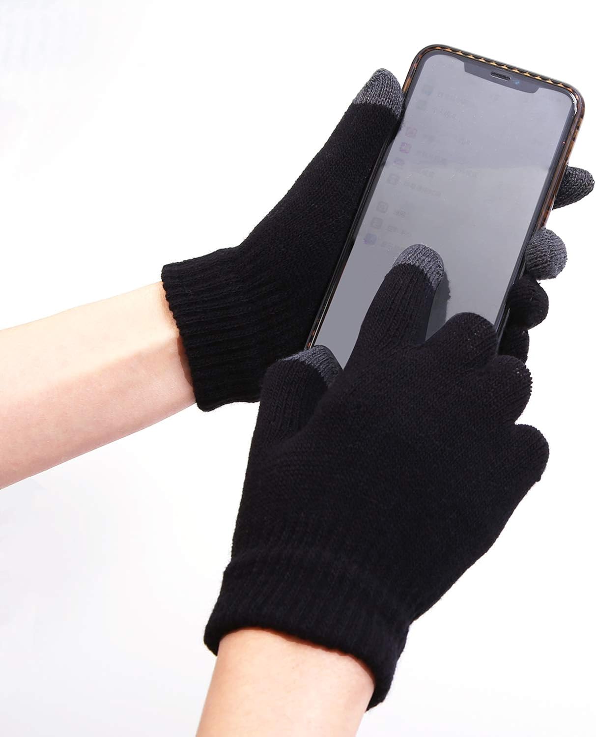 Cooraby 12 Pairs Kid's Touchscreen Gloves Teens Winter Warm Knit Texting Gloves: Clothing