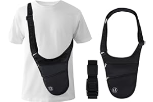 yuuzue Crossbody Bag for Men Women Anti-Theft Money Belt for Travel Hidden Slim Passport Holder Mini Sling Bag Chest Belt Under Clothes to Protect Cash, Credit Cards, Phone