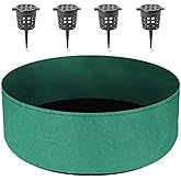 LAYXLDZ Plant Grow Pot 10 Gallons Fabric Raised Garden Planting Bed Breathable Garden Grow Bags Planting Container Planter Pot for Plants, Herbs, Flowers, Vegetables(4 Black Fertilizer Boxes)