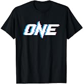 ONE Championship Official Glitched Logo T-Shirt - Men/Boys Unisex-Adults Black Martial Arts T-Shirt - Small - Crew Neck - Short Sleeve - Cotton, Polyester Blend