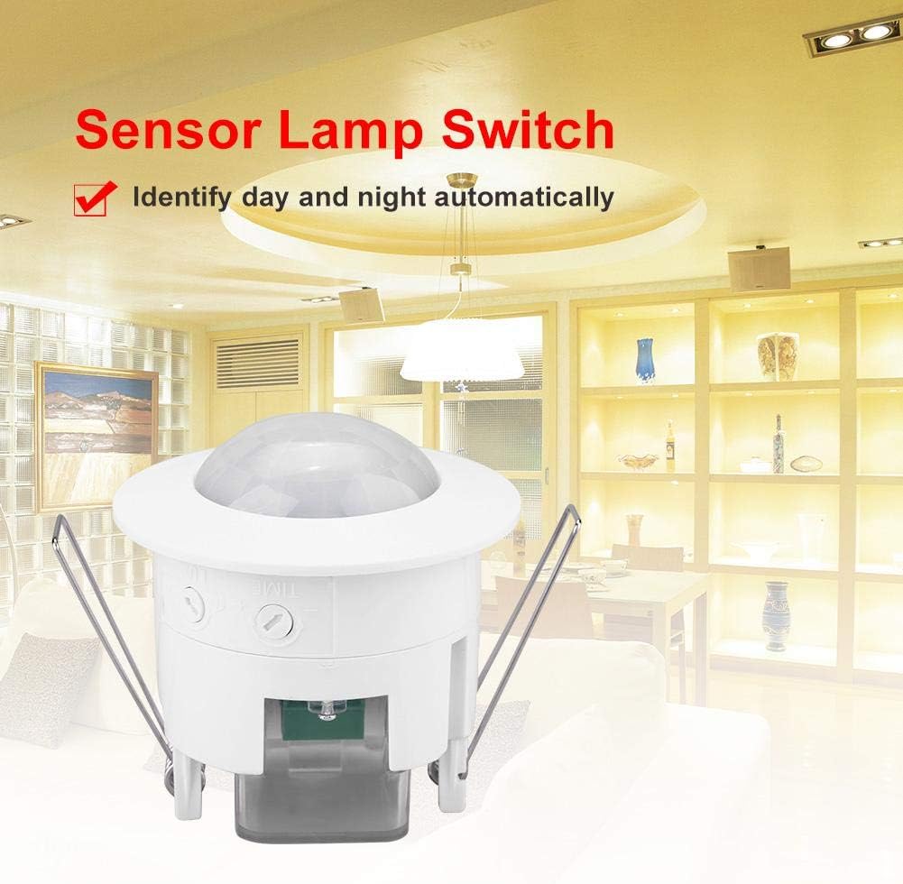 360 Degree Infrared Motion Sensor, Recessed Ceiling PIR Detector 110-240V AC, 7.6 x 7.9cm - Image 5